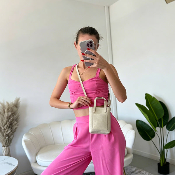 OREVA Suede Mini Handheld Tote Bag
