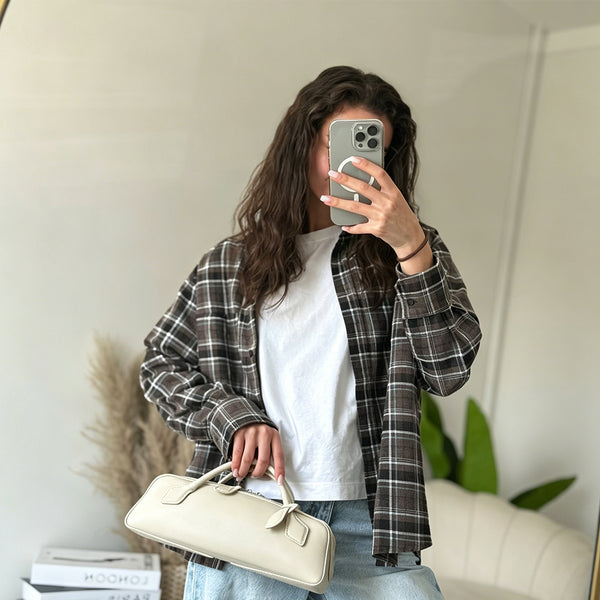 OREVA Minimalist Handheld Long Baguette Bag