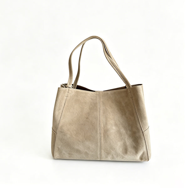 OREVA Suede Splicing Large Capacity Tote Bag
