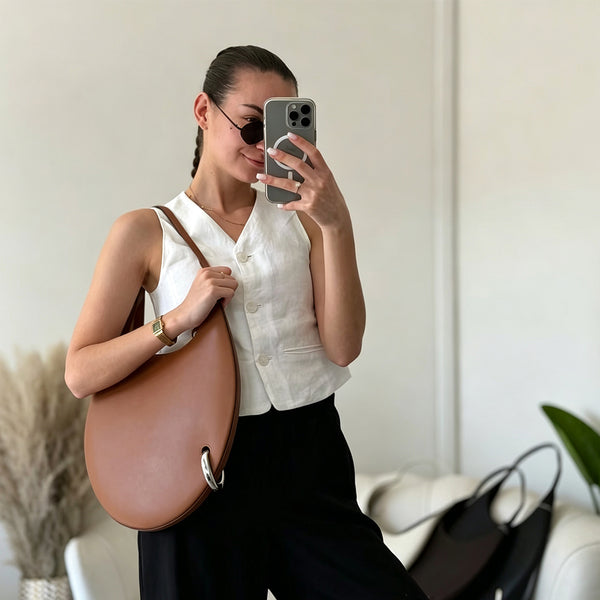 OREVA Minimalist Waterdrop Underarm Shoulder Bag